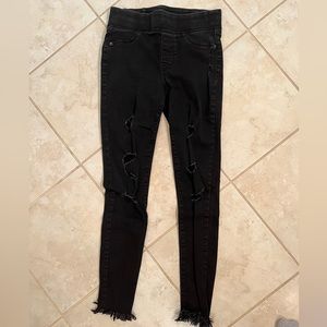 Old Navy Rockstar Distressed Black Jeans
